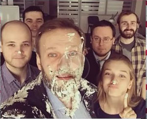 Навальный после тортового обстрела