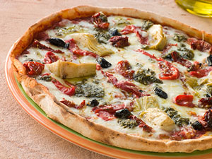 Американская пицца с овощами