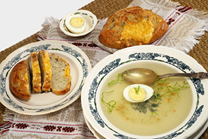 Обед с деревенским бульоном
